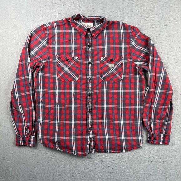 Denim & Supply Ralph Lauren Tops - Denim & Supply Red White Blue Plaid Long Sleeve Collared Button Shirt Women’s XL